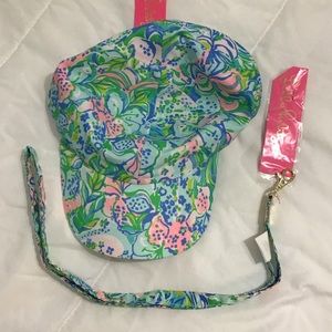 Lilly Pulitzer baseball cap & matching lanyard NWT